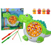 LEAN TOYS Arkádová hra – Rybolov v tvare dinosaura, zelený