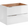 Comad Capri White skrinka 80x46x57 cm závesná kúpeľňová skrinka pod umývadlo biela-dub CAPRI WHITE 821B FSC