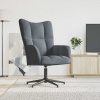 Relaxačné kreslo tmavosivé zamat-ForU-328096