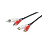 PremiumCord Kabel 2x Cinch-2x Cinch, M/F 3m kjackcmf2-3