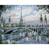 Maľovanie podľa čísel – Eiffelova veža za mostom, 100 × 80 cm, napnuté plátno na rám 8596530010074