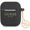 Guess 4G Charm Silikónové Puzdro pre Airpods 1/2 čierne 3666339039158