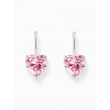 Thomas Sabo H2288-051-9 Silver dangle earring w. pink zirconia heart