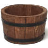 Drewdon kvetináč 28 cm x 28 x 17 cm priemer 28 cm drevené odtiene hnedej a béžovej (VEĽKÝ ZÁHRADNÝ KVETINÁČ DREVENÝ KVETINÁČ D28H17)