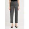 Nohavice Tommy Hilfiger šedá farba, rovný strih, vysoký pás, WW0WW46704 38