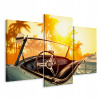 Obrázok Triptych Auto Sun Palm Retro 3D 90x60 (Obrázok Triptych Auto Sun Palm Retro 3D 90x60)