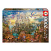 Puzzle Dream Town Educa 2000 dielov a Fix lepidlo