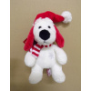Plyšová hračka psík Vianočný biely 19cm