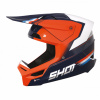 SHOT Race Tracer bielo fluorescenčno oranžová MX detská prilba