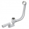 Alcadrain ALCA A55K vaňový sifón priemer 50/40 mm, dĺžka 800 mm, automatický komplet, PP/kov, biely/chróm, A55K-80