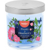 Sviečka Bolsius Floral Fusion Pivonka a Čučoriedka, vonná, 80/72 mm, v skle