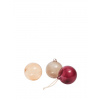 Ferm Living Vianočné ozdoby Glass Baubles, Roseate Translucent, L, set 3 ks – číry mix
