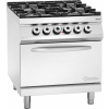 Plynový sporák 4 hořáky s elektrickou troubou, 800x900x900 mm | BARTSCHER, 2952271 inox
