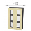 Casarredo CRAFT vysoká vitrína 60, W6092G, grafit/dub tabaco