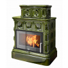 Kamna ABX Karelie exclusive kachlový sokl zelené kachle
