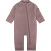 Merino overal na zips bez kapucne vyhrňovací ružový Twilight Mauve Mikk-Line NOOS Veľkosť: 62