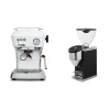 Ascaso Dream ONE, Cloud White + Rocket Espresso FAUSTINO 3.1, black