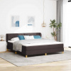 zahrada-XL Posteľ s pružinami a matracom krémová 90x200 cm Tmavo hnedá 3340293