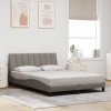 Rám postele bez matrace taupe 140 x 200 cm textil Hnědošedá 3310465
