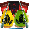 Yerba Mate Vakapi Mateine Sada dvoch matera hrnčekov bombille príchute 3x50 g