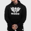 Športová mikina bez zipsu Iron Aesthetics, čierna, Farba Čierna, Veľkosť 3XL