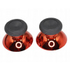 SADA 2X HÚBOVÁ ČIAPOČKA / KRYTKA NA ANALÓGOVÚ PÁČKU OVLÁDAČA XBOX ONE XS XS ČERVENÝ CHRÓM