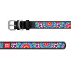Wau Dog Kožený obojok so vzorom FLOWERS