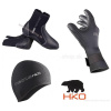 Topánky RAFTER + rukavice SLIM 2.5 + čiapka NEO 1.5 HIKO (Set pre ľadové medvede - otužilcov)