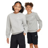 Dievčenské mikiny Nike Kids Sportswear Club Fleece - dark grey heather/white - Sivý (S)