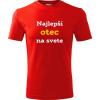 Červené tričko najlepší otec na svete - darček pre otecka k 50 narodeninám XXL