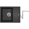 Set Sinks LINEA 600 N Metalblack + batéria Sinks batéria CASPIRA chróm