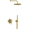KLUDI BOZZ sprchový set s dažďovou sprchou, zlatý, 38736N076