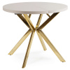 Mebel Elite Stôl DORIAN, rozkladací 80-160 cm kašmír/zlatý