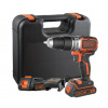 BLACK+DECKER Náradie - 18V AKU vŕtačka s príklepom, 1x aku 1,5 Ah Li-Ion, nabíjačka BL188K-QW