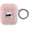 Karl Lagerfeld PU Embossed Karl Head Puzdro na AirPods 1/2 KLA2PGKIPP