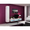 Cama Meble Obývačka VIGO NEW 9, biely mat/biely lesk