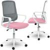 Mikrosieťová kancelárska stolička Sofotel Wizo biela a ružová