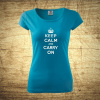 Keep calm and carry on, Barva Modrá, Velikost S Bezvatriko.cz 208210