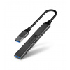 Connect IT USB-A hub (1x USB-A 3.0, 3x USB-A 2.0), externý - antracitová