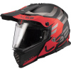 LS2 MX436 PIONEER EVO ADVENTURER MATT BLACK RED XS