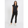 NOHAVICE LA MARTINA WOMAN COTTON DRILL PANTS BLACK