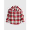 GAP Baby flanelová košeľa Červená 3 ROKY