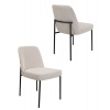 Avida Design Jedálenská stolička Zafiro Black, béžová (S2440)