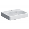 GEBERIT SMYLE SQUARE 45 x 36cm umývadlo malé hranaté, s otvorom, s prepadom, keramika, biela, 500.222.01.1