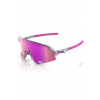 Slnečné okuliare 100% SLENDALE – Polished Translucent Grey / Purple Multilayer Mirror Lens