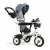 Trojkolka Ecotoys ROWEREK TRÓJKOŁOWY SPACERÓWKA DASZEK 360 grey biela, čierna, šedá