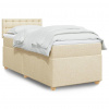 Box spring postel s matrací krémová 90x190 cm textil Krémová 3288854