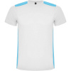 Detroit Unisex športové tričko s krátkym rukávom, biela - modrá Turquoise, 2XL