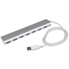 StarTech.com ST73007UA hub USB 3.2 Gen 1 (3.1 Gen 1) Type-A 5000 Mbit/s Strieborná, Biela (ST73007UA)
