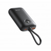 Swissten Power Bank Voltbox 35W 10000 mAh s integrovanými káblami USB-C a Lightning čierna